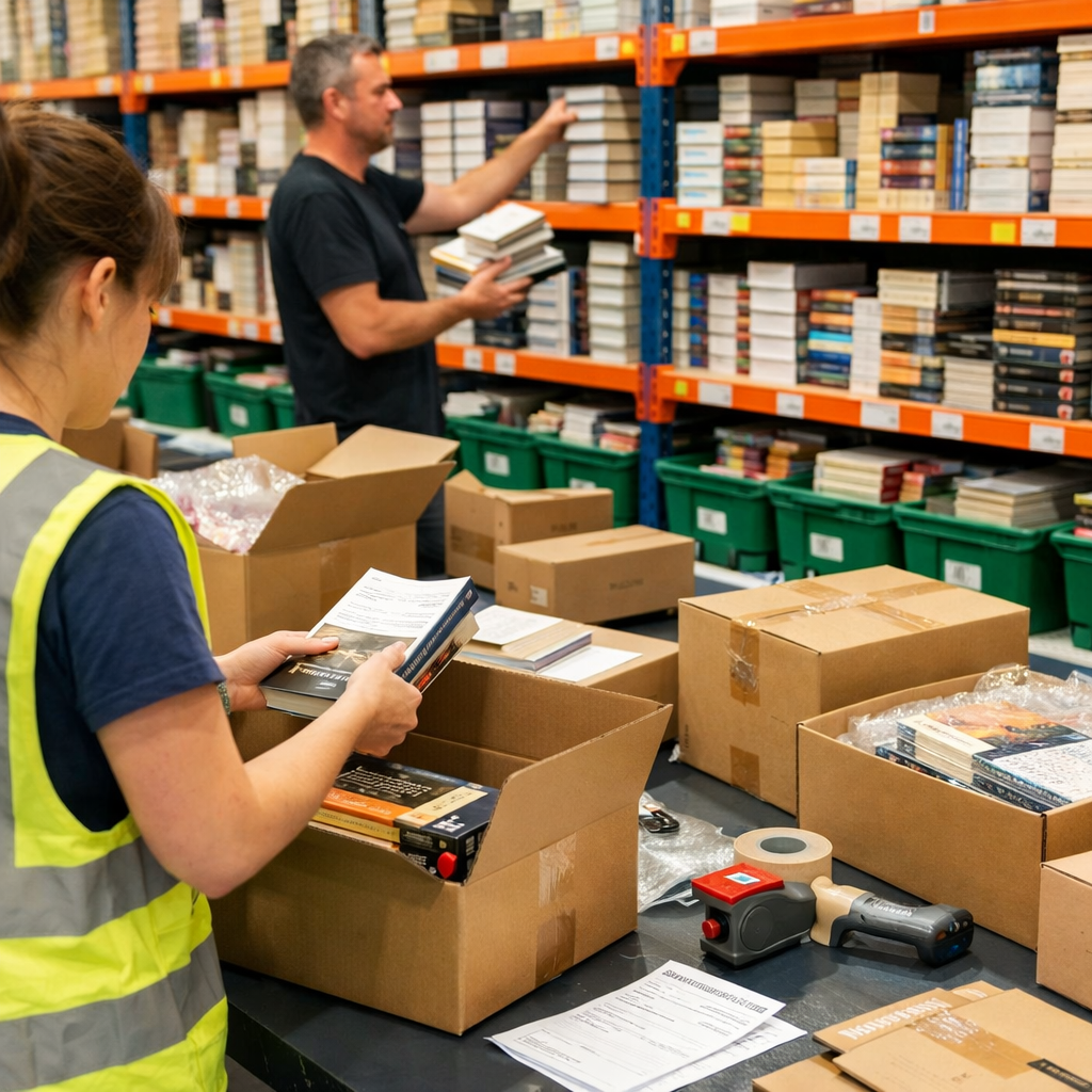 books in warehouse picking and packing-1
